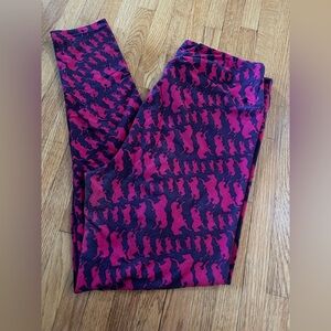 LuLaRoe Women’s TC Pink and Purple Unicorn Print Leggings